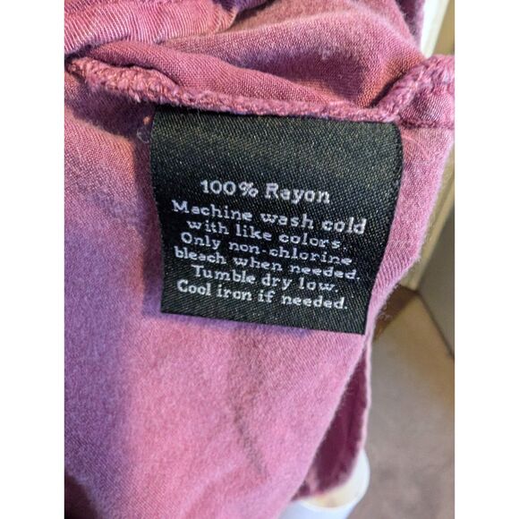 Rock & Republic L/S Button Up Women's Shirt Sz L Edgy Grunge Alt Punk Layering - Picture 5 of 5